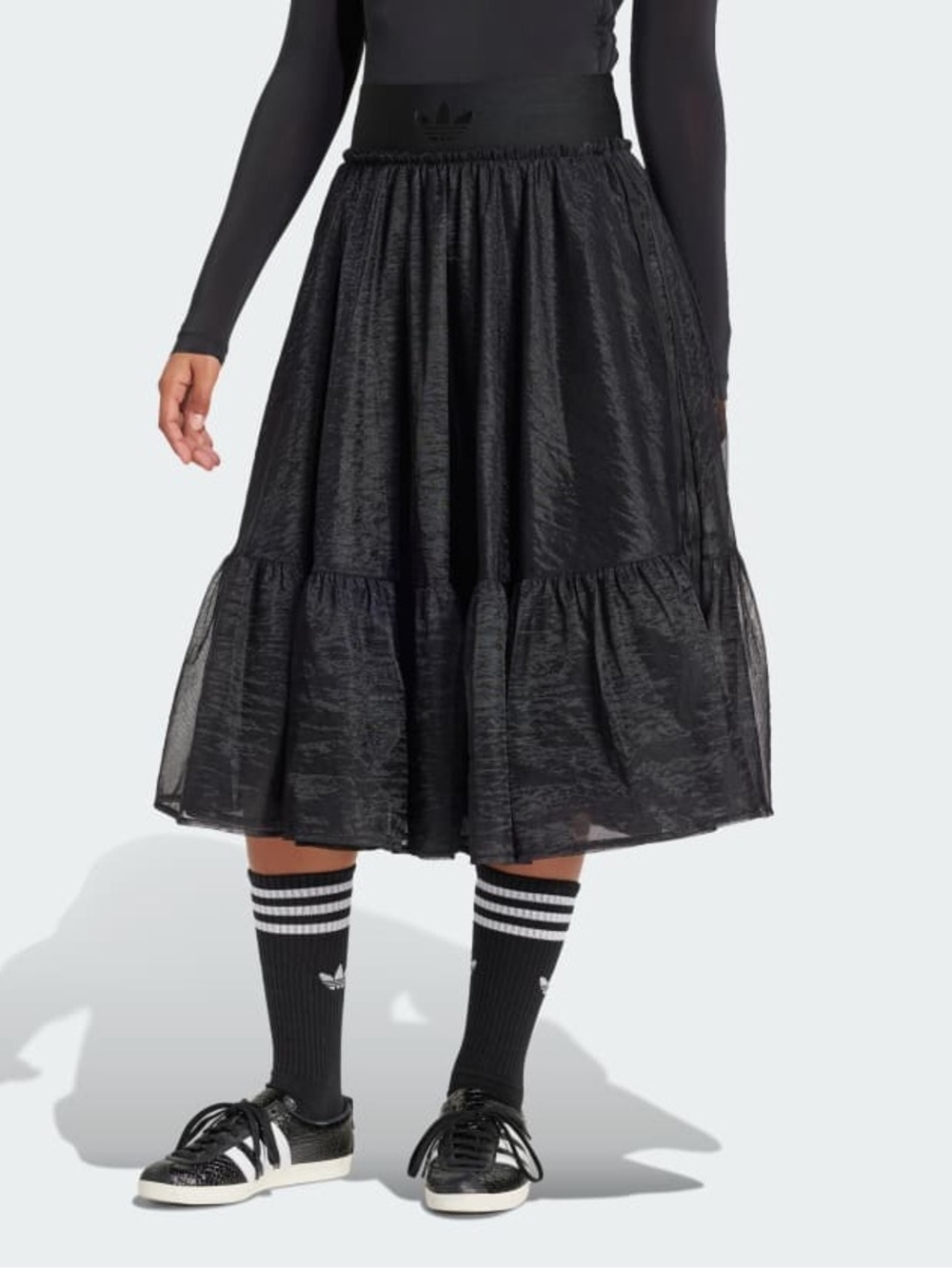Rare Adidas Waistband Black Tulle Skirt